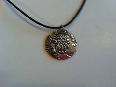 Fine Silver Pendant on leather cord